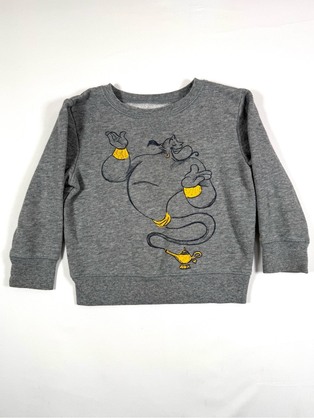 DISNEY Toddler Genie Graphic Fleece Sweatshirt 2T Aladdin Magic Carpet Fantasy